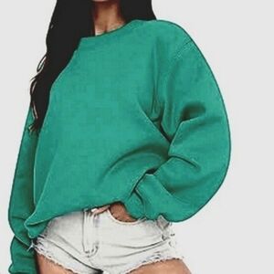 BRASS PLUM  Teal Sweatshirt